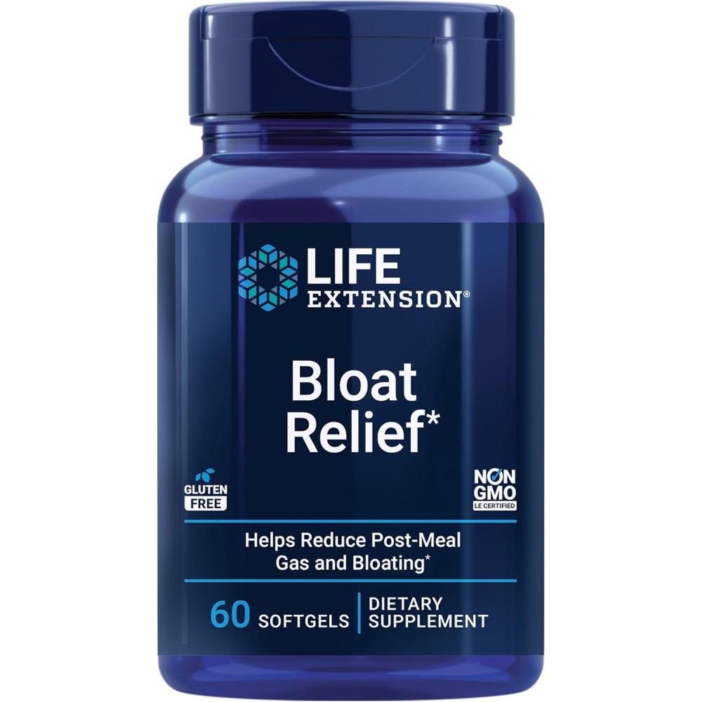 imageLife Extension Bloat Relief Artichoke Ginger Fennel and Turmeric for Digestive Health Supports Bloating Relief and Promotes Digestive Comfort Gluten Free NonGMO 60 softgels