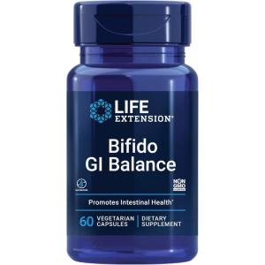 Life Extension Bifido GI Balance, probiotics, Bifidobacterium longum BB536® (2 Billion CFU), Support Healthy Gut & Digestive Health, Gluten-Free, Non-GMO, Vegetarian, 60 Capsules(60 Count (Pack of 1))