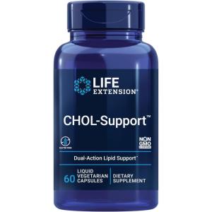 Life Extension CHOL-Support™, Helps Maintain Already Healthy Cholesterol, Heart Health, Artichoke Leaf Extract, Vitamin B5 pantethine, Gluten-Free, Non-GMO, Vegetarian, 60 Capsules