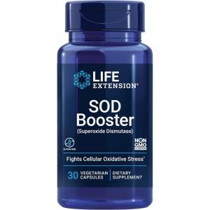 Life Extension SOD Booster, Promotes SOD (Superoxide dismutase) Production for Liver Health & Detox, Helps Protect Cells from Cellular Stress, Gluten-Free, Non-GMO, Vegetarian, 30 Capsules