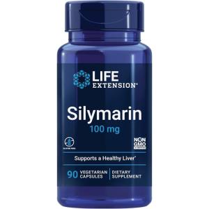 Life Extension Silymarin – Milk Thistle Extract – Supports Liver Health – Gluten-Free, Non-GMO, Vegetarian – 90 Capsules(90 Count (Pack of 1))