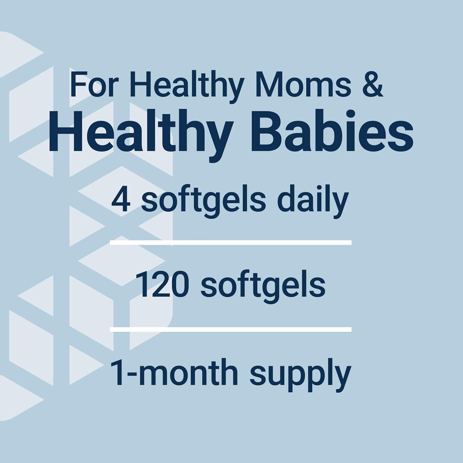 imageLife Extension Prenatal Advantage Womens multivitamin Baby Support folic Acid Choline omega3s Vitamin C D3 B1 B6 B12 zinc niacin Gluten Free NonGMO 120 softgels