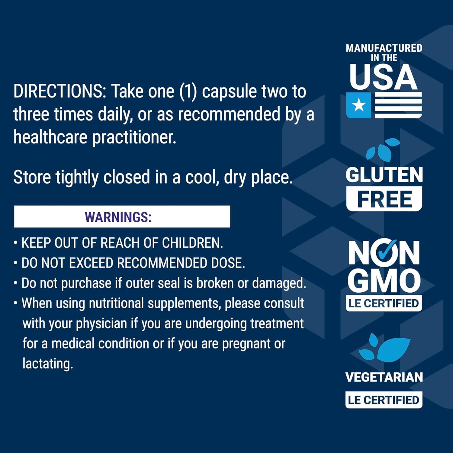 imageLife Extension Super Carnosine Lcarnosine Luteolin Vitamin B1 Muscle Support Exercise Recovery Heart Health GlutenFree NonGMO Vegetarian 60 Capsules