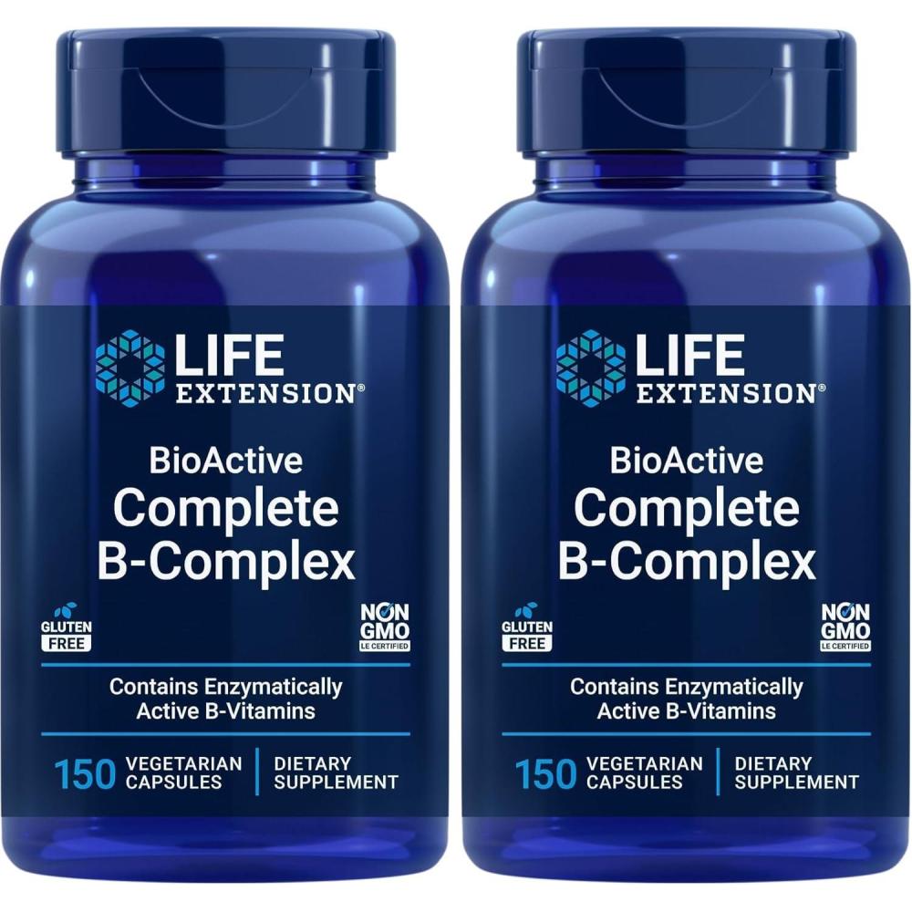 imageLife Extension BioActive Complete BComplex 150 Vegetarian Capsules150 Count Pack of 2