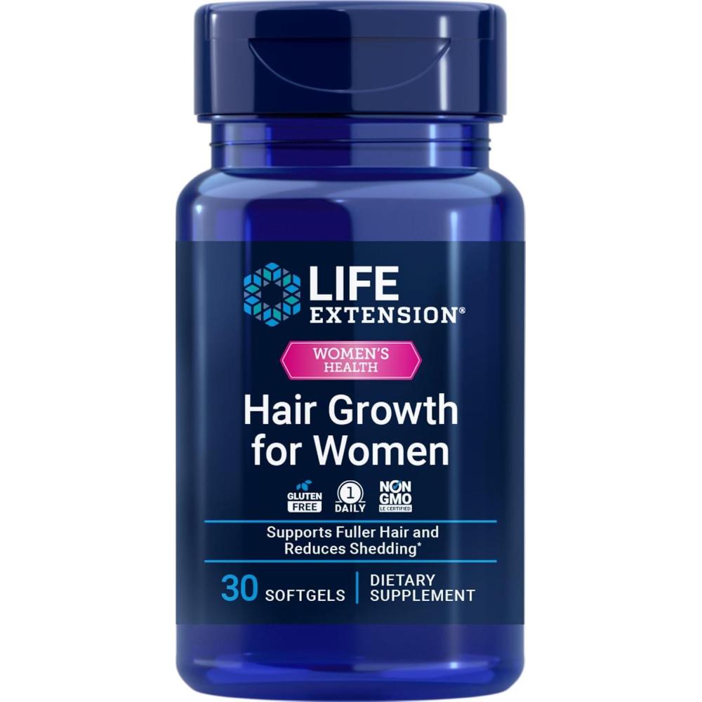 imageLife Extension Hair Growth for Women hair growth supplement fullness and density Ceramosides VISPO nonGMO 1daily glutenfree 30 softgels