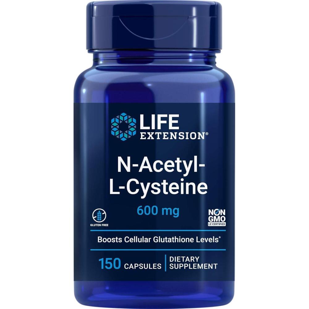 imageLife Extension NAcetylLCysteine NAC 600mg 150 Capsules150 Count Pack of 1