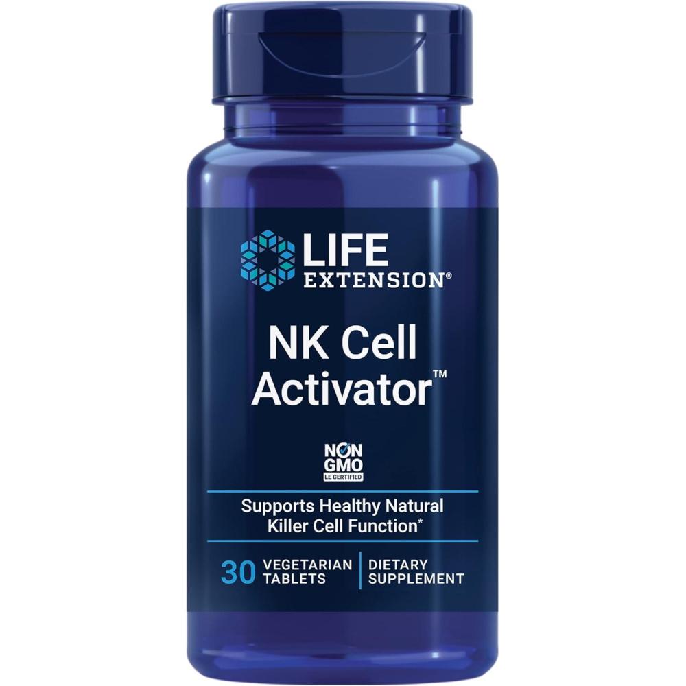 imageLife Extension NK Cell Activator Immune Support Natural Killer Cell Activity enzymatically Modified Rice bran NonGMO Vegetarian 30 TabletsStandard Packaging