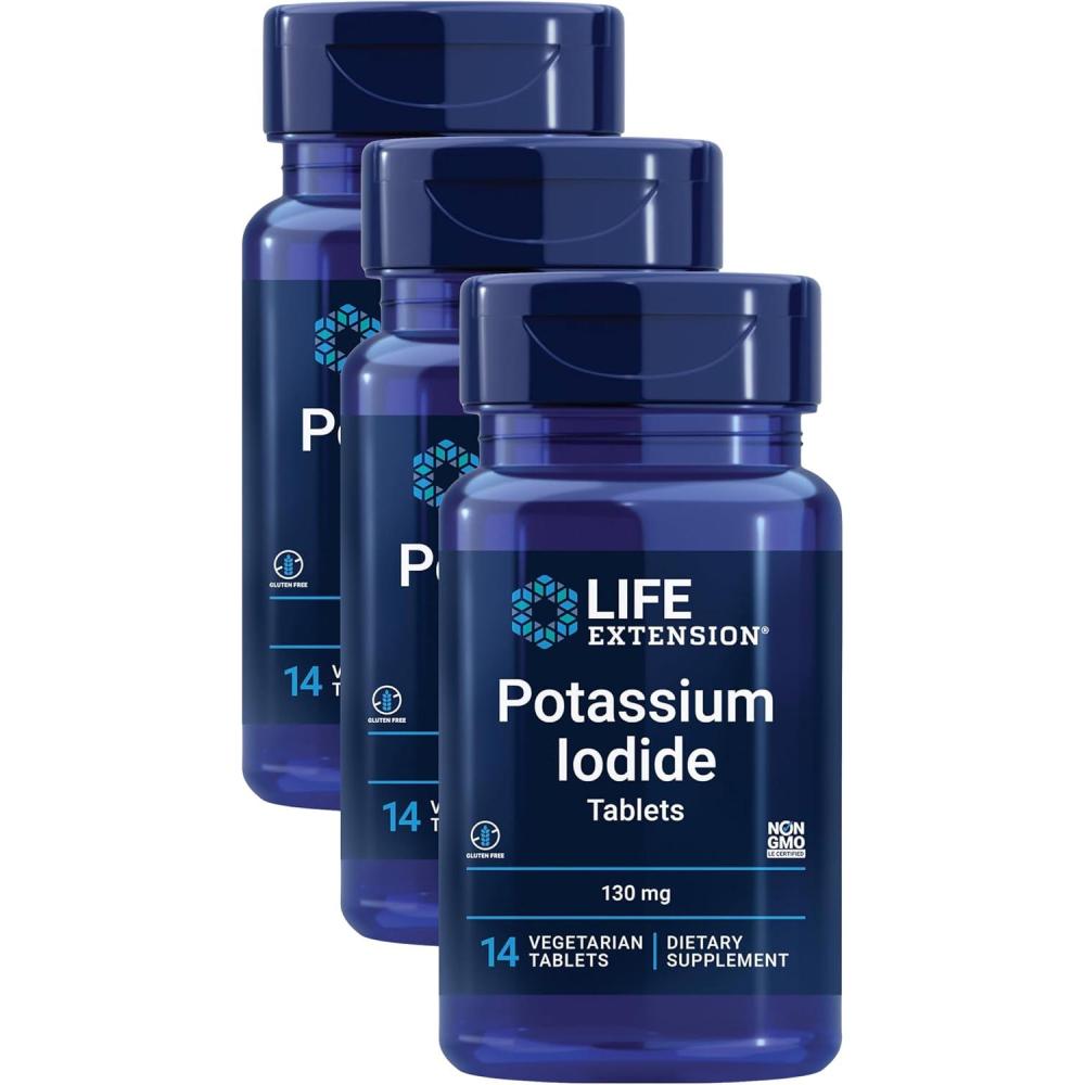 imageLife Extension Potassium Iodide 130mg 14 Tablets14 Count Pack of 3