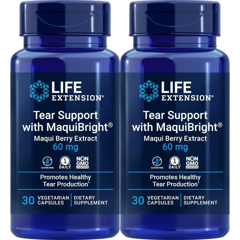 imageLife Extension Tear Support with MaquiBright 60 mg 30 Vegetarian Capsules Pack of 2