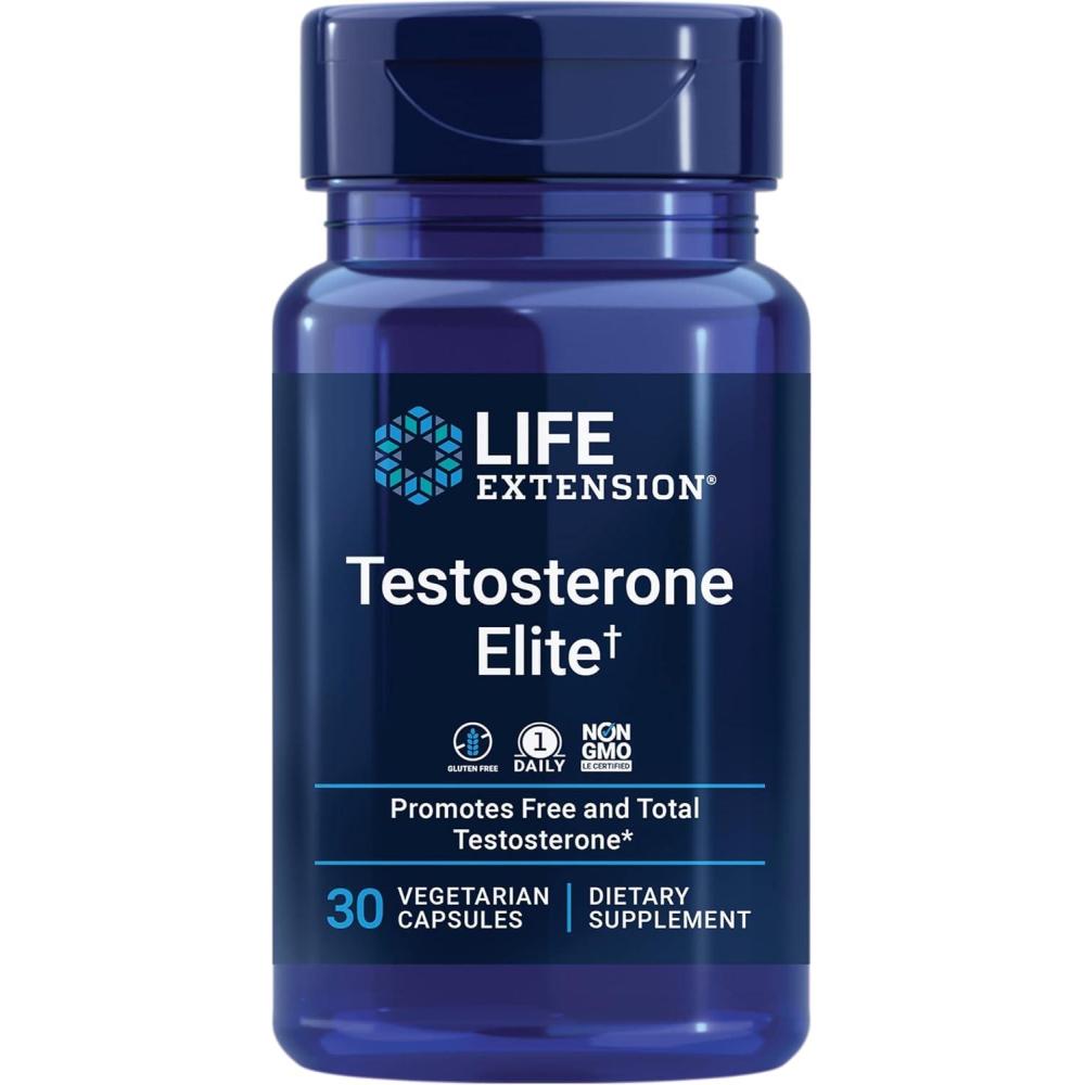 imageLife Extension Testosterone Elite  Testosterone Production Support Supplement for Men  with Luteolin Pomegranate and Cacao Seed Extract  GlutenFree NonGMO Vegetarian  30 Capsules30 Count Pack of 1