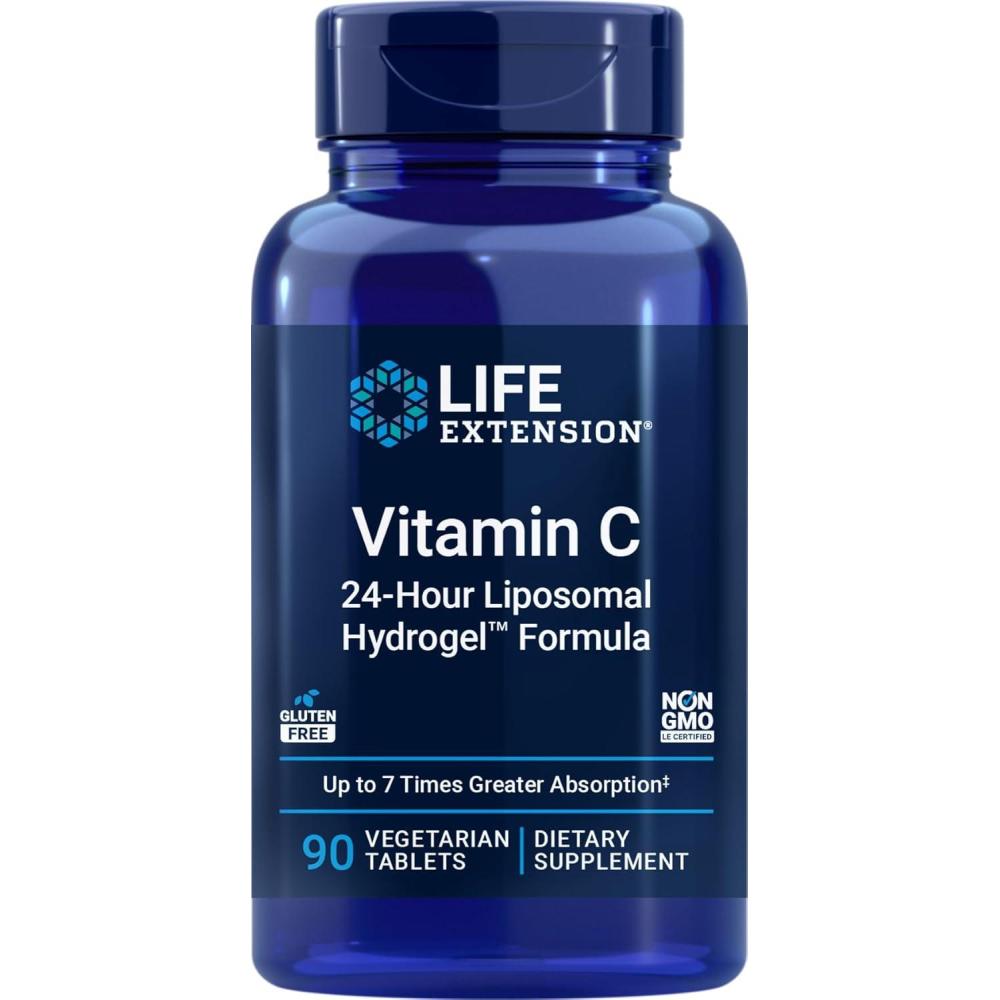 imageLife Extension Vitamin C 24Hour Liposomal Hydrogel Formula 90 Vegetarian Tablets