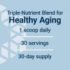 Life Extension Healthy Aging Powder, Healthy Aging Supplement, Heart Health, Brain Health, Exercise Performance, Taurine, Lithium, spermidine, Powder Blend, Non-GMO, Vegetarian, 30 Servings
