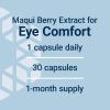 Life Extension Tear Support with MaquiBright®, 60 mg, Maqui Berry Extract for Dry Eyes, Supports Eye Health, Encourages Tear Production, Gluten-Free, Non-GMO, 1 Daily, Vegetarian, 30 Capsules