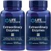Life Extension Extraordinary Enzymes, Digestive Health Support, Nutrient Absorption, Digestive enzymes, Non-GMO, 60 Capsules(60 Count (Pack of 2))