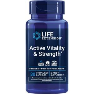 Life Extension Active Vitality & Strength, Functional Fitness, Muscle Health, Physical Independence, 1-Daily, Non-GMO, Gluten-Free, 30 Capsules