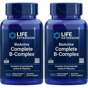 Life Extension BioActive Complete B-Complex, 150 Vegetarian Capsules(150 Count (Pack of 2))