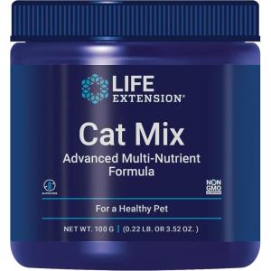 Life Extension Cat Mix, cat Food Supplements, Heart Health, probiotics, L-arginine, Taurine, B12, folic Acid, Vitamin C, Vitamin E, Rosemary, Nutrient Absorption, Gluten-Free, Non-GMO, 85 Servings(0.45 Pound)