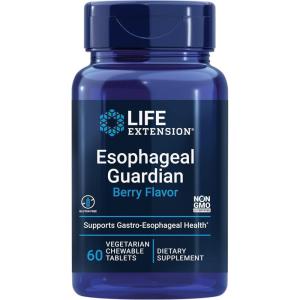 Life Extension Esophageal Guardian, alginic Acid, Potassium Bicarbonate, get Long-Lasting Relief from gastric Distress, Vegetarian, Non-GMO, Gluten-Free, 60 Vegetarian chewable Tablets(60 Count (Pack of 1))