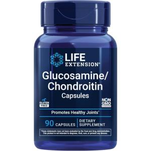 Life Extension Glucosamine/Chondroitin Capsules for Healthy Joints and Cartilage, Non-GMO, Gluten-Free, 90 Capsules(Standard Packaging)