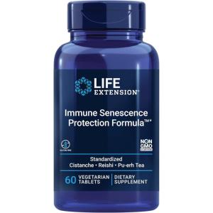 Life Extension Immune Senescence Formula Standardized Cistanche Reishi PU-ERH Tea, 60 Vegetarian Tablets