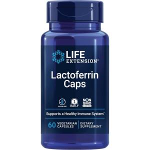 Life Extension Lactoferrin Caps, Healthy Immune Response, GI Support, Vision Health, Gluten-Free, Non-GMO, 1-Daily, Vegetarian, 60 Capsules(Standard Packaging)
