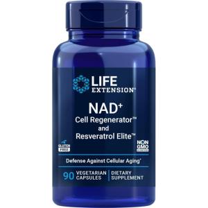 Life Extension NAD+ Cell Regenerator and Resveratrol Elite, 90 Veg Caps