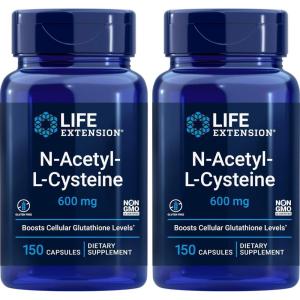 Life Extension N-Acetyl-L-Cysteine (NAC) 600mg, 150 Capsules(150 Count (Pack of 2))