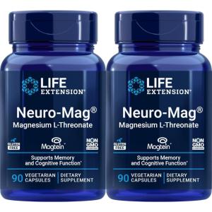 Life Extension Neuro-mag Magnesium L-threonate, 90 Count (Pack of 2)