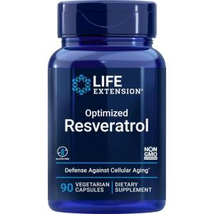 Life Extension Optimized Resveratrol, 90 Vegetarian Capsules(90 Count (Pack of 1))