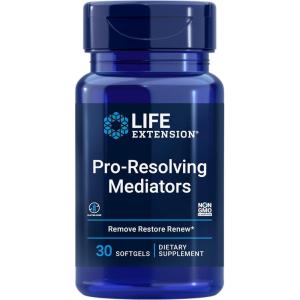 Life Extension Pro-Resolving Mediators, 18-HEPE, 17-HDHA, 14-HDHA, Supports The Body’s Natural Post-inflammatory Response, Gluten Free, Non-GMO, 30 softgels(Mediators)