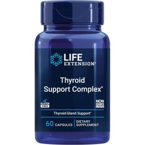 Life Extension Thyroid Support Complex – Thyroid Health Support Supplement with Vitamins A, B, Iodine, Magnesium, L-Tyrosine, Ashwagandha & Ginseng for Energy – Non-GMO, Gluten-Free – 60 Capsules