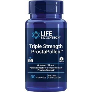 Life Extension Triple Strength ProstaPollen™, Prostate Health, Prostate Function, Flower Pollen Extract, Gluten Free, 30 softgels