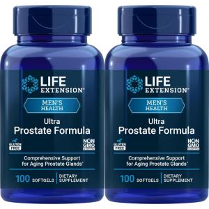 Life Extension Ultra Prostate Formula, 100 Softgels (Pack of 2) – Natural Supplement for Men