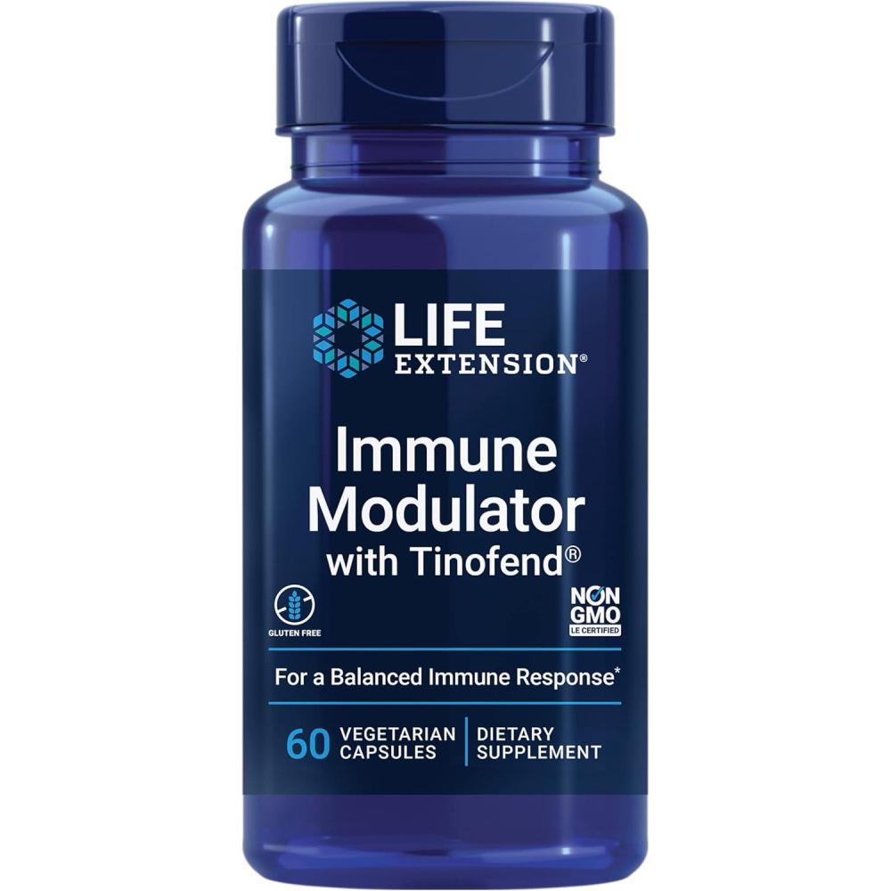 imageLife Extension Immune Modulator with Tinofend Powerful Immune Health Support standardized Tinospora Plant Extract GlutenFree NonGMO Vegetarian 60 Capsules