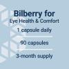 Life Extension Standardized European Bilberry Extract, 100 mg, MirtoSelect® Vaccinium myrtillus, Eye Health, Circulation, Lubrication, Gluten-Free, Non-GMO, Vegetarian, 90 Capsules(Standard Packaging)