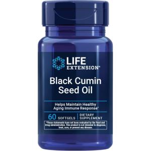 Life Extension Black Cumin Seed Oil, Black Cumin, Immune Health Support, Whole-Body Health, Healthy Aging, Gluten Free, Non-GMO, 60 softgels(60 Count (Pack of 1))