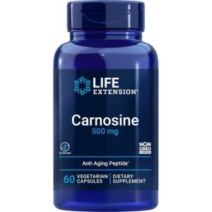 Life Extension Carnosine, Healthy Aging, Exercise Recovery, Gluten-Free, Non-GMO, Vegetarian, 60 Capsules(Standard Packaging)