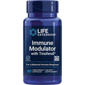 Life Extension Immune Modulator with Tinofend®, Powerful Immune Health Support, standardized Tinospora Plant Extract, Gluten-Free, Non-GMO, Vegetarian, 60 Capsules