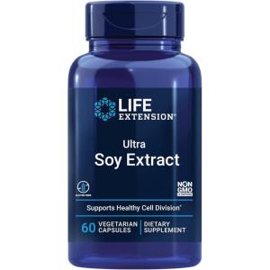 Life Extension Ultra Soy Extract, Healthy Aging & Cell Health, Gluten-Free, Non-GMO, Vegetarian, 60 Capsules