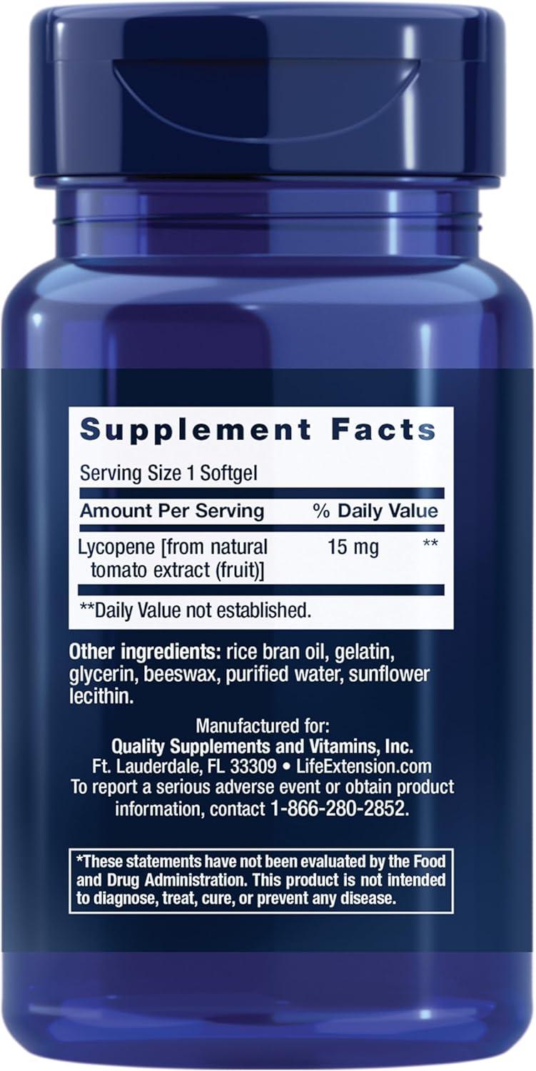 imageLife Extension Mega Lycopene Prostate Health arterial Health antioxidant Defense GlutenFree NonGMO 90 softgels