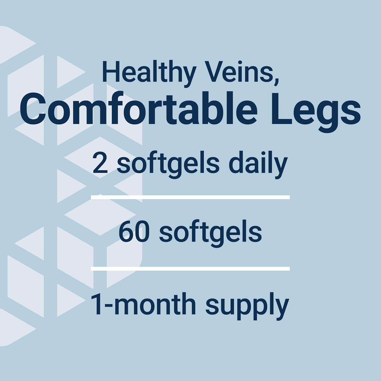imageLife Extension Youthful Legs Blood Flow Vein Support Circulation Supplement Leg Health Orange Peel Extract diosmin Gluten Free NonGMO 60 softgels60 Count Pack of 1