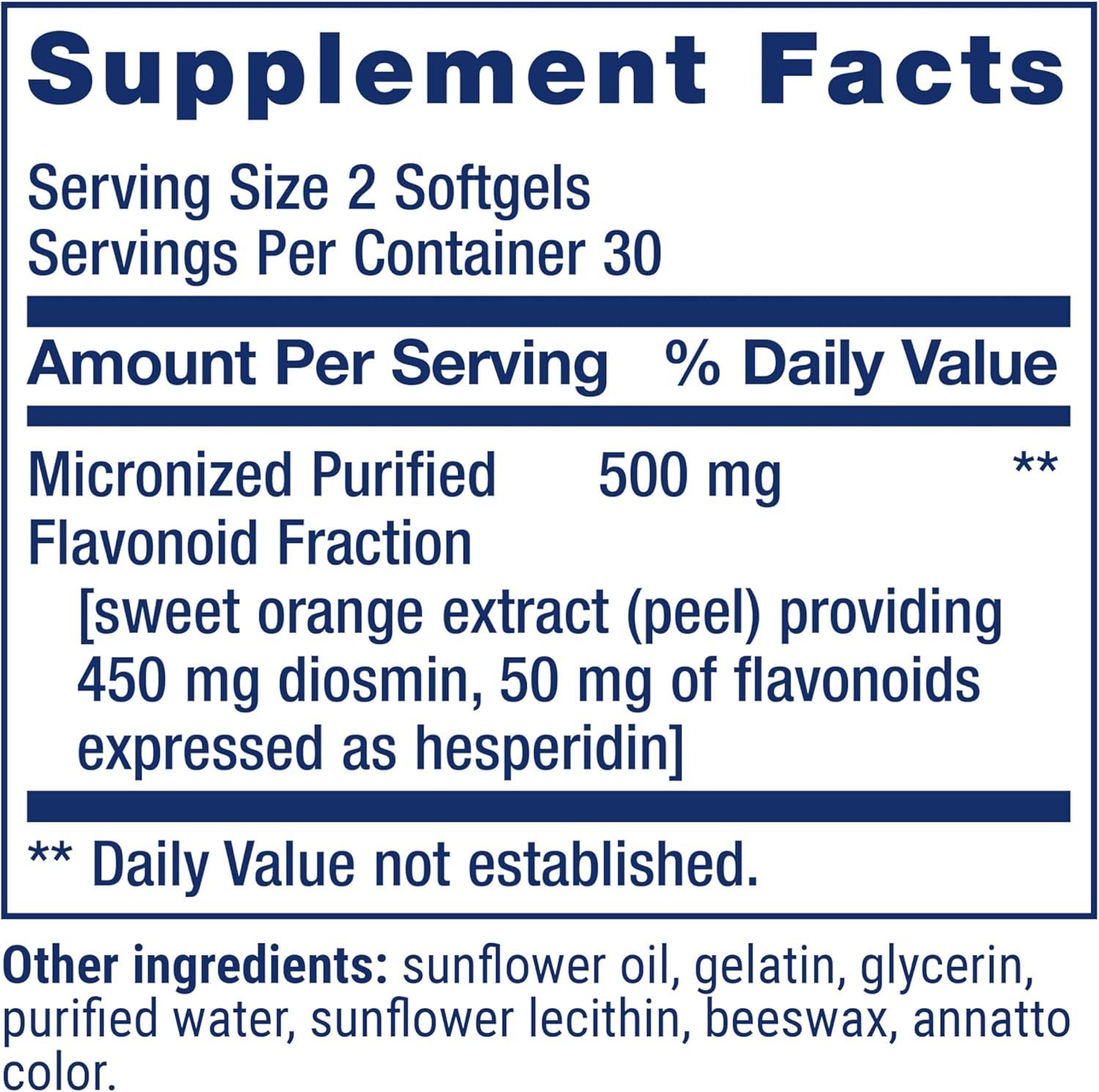 imageLife Extension Youthful Legs Blood Flow Vein Support Circulation Supplement Leg Health Orange Peel Extract diosmin Gluten Free NonGMO 60 softgels60 Count Pack of 1