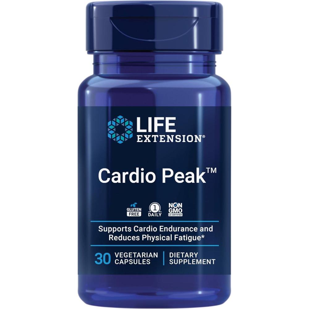 imageLife Extension Cardio Peak Cardiovascular Supplement Heart Health arjuna 1Daily Gluten Free NonGMO Vegetarian 30 Capsules