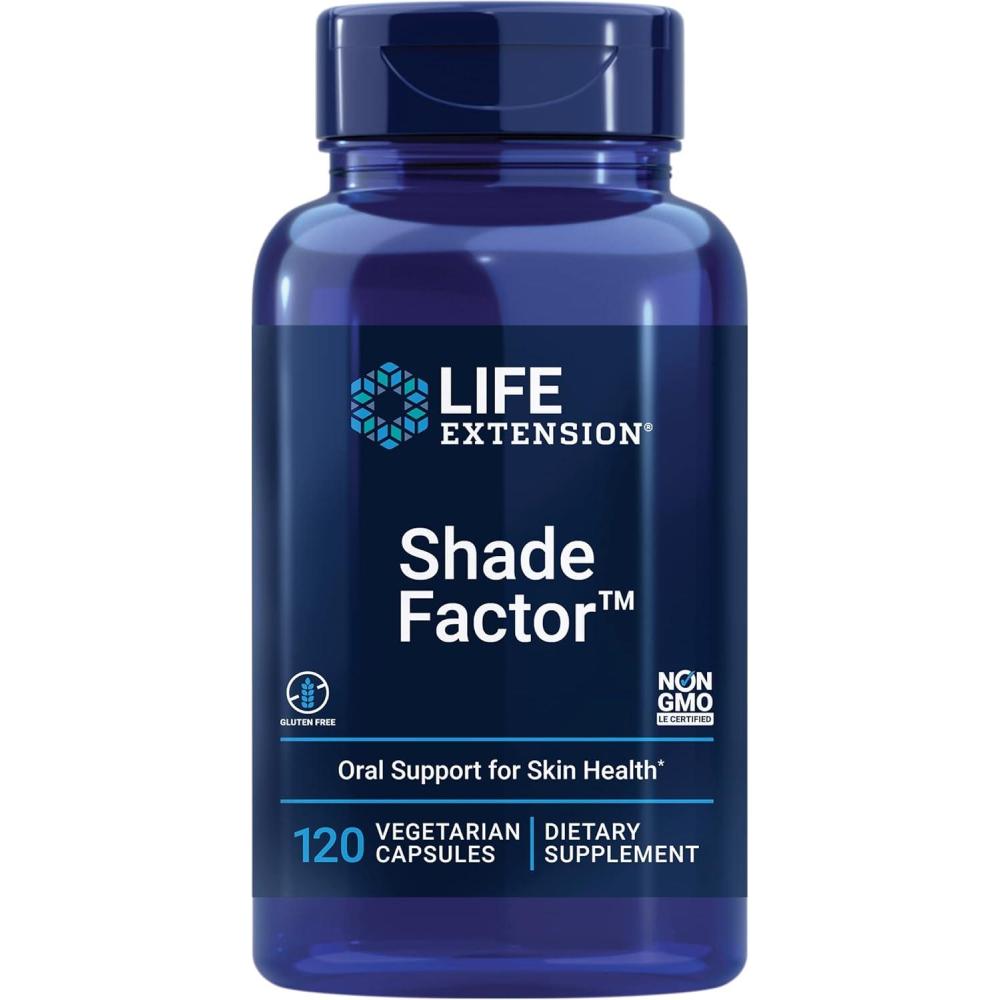 imageLife Extension Shade Factor Safeguard Your Skin from The Inside Out GlutenFree NonGMO Vegetarian 120 Capsules