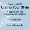 Life Extension Daily PMS Relief, Menstrual Comfort Supplement, PMS-Related Cramps, Lower Back discomfort, Mood, Ginger, Magnesium, B6, Gluten-Free, Non-GMO, 60 Capsules