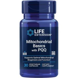 Life Extension Mitochondrial Basics with PQQ, L-Taurine, R-lipoic Acid, foundational Supplement for Cellular Energy Production, Brain and Heart Health, Gluten-Free, Non-GMO, Vegetarian, 30 Capsules(Standard Packaging)