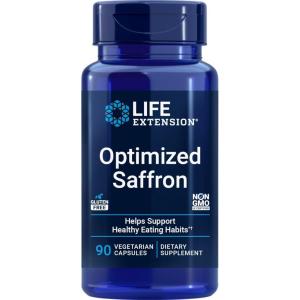 Life Extension Optimized Saffron Extract with Satiereal, 90 Vegetarian Capsules(90 Count (Pack of 1))