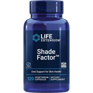 Life Extension Shade Factor, Safeguard Your Skin from The Inside Out, Gluten-Free, Non-GMO, Vegetarian, 120 Capsules