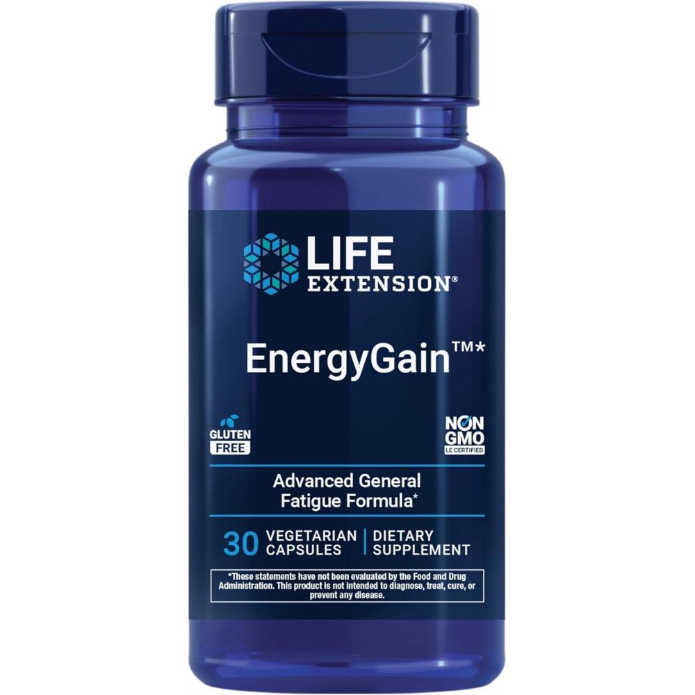 imageLife Extension EnergyGain French Oak Extract Combat General Fatigue amp Maintain Energy Levels NonGMO GlutenFree Vegetarian 30 Capsules