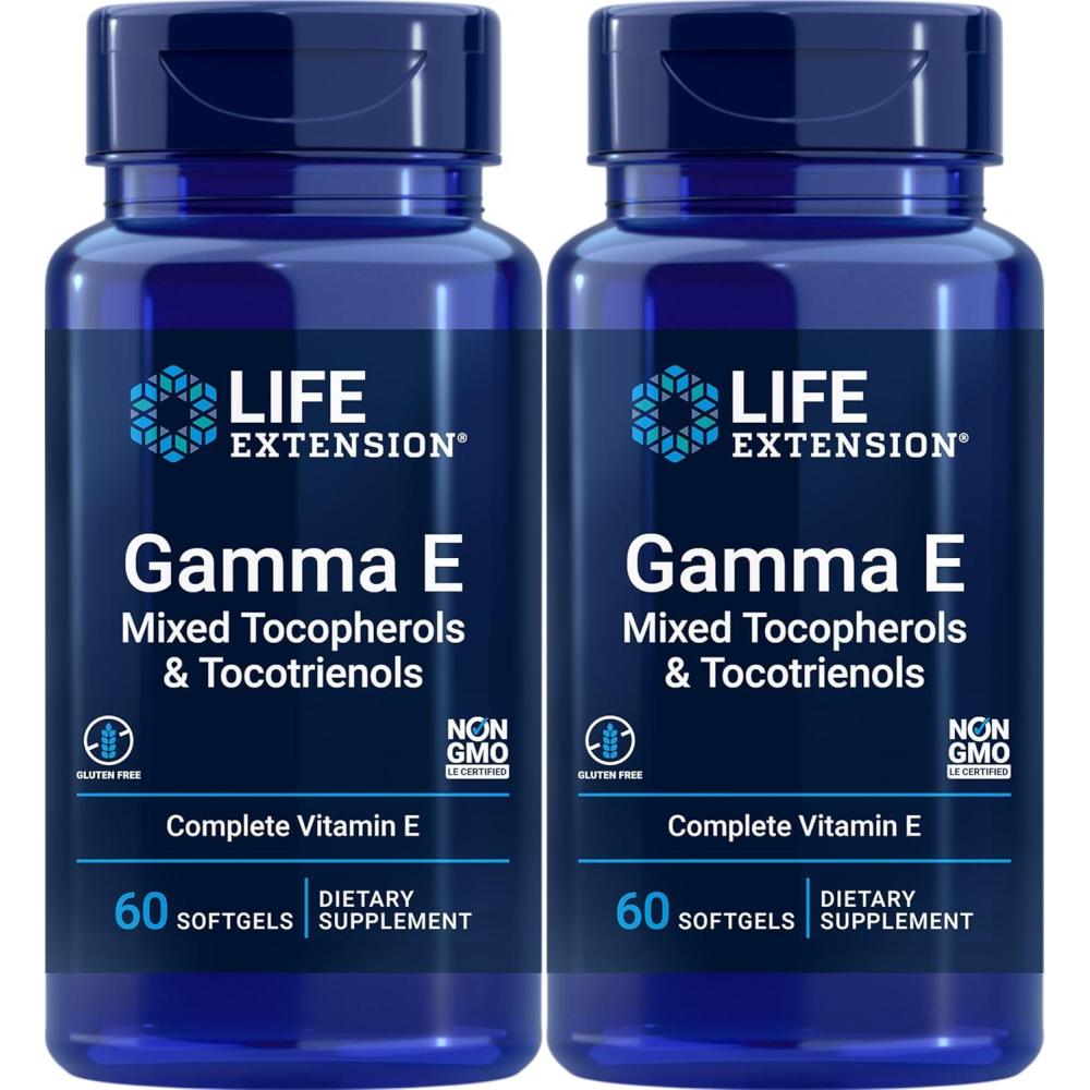 imageLife Extension Gamma E Mixed Tocopherols amp Tocotrienols 60 Softgels Pack of 260 Count Pack of 2